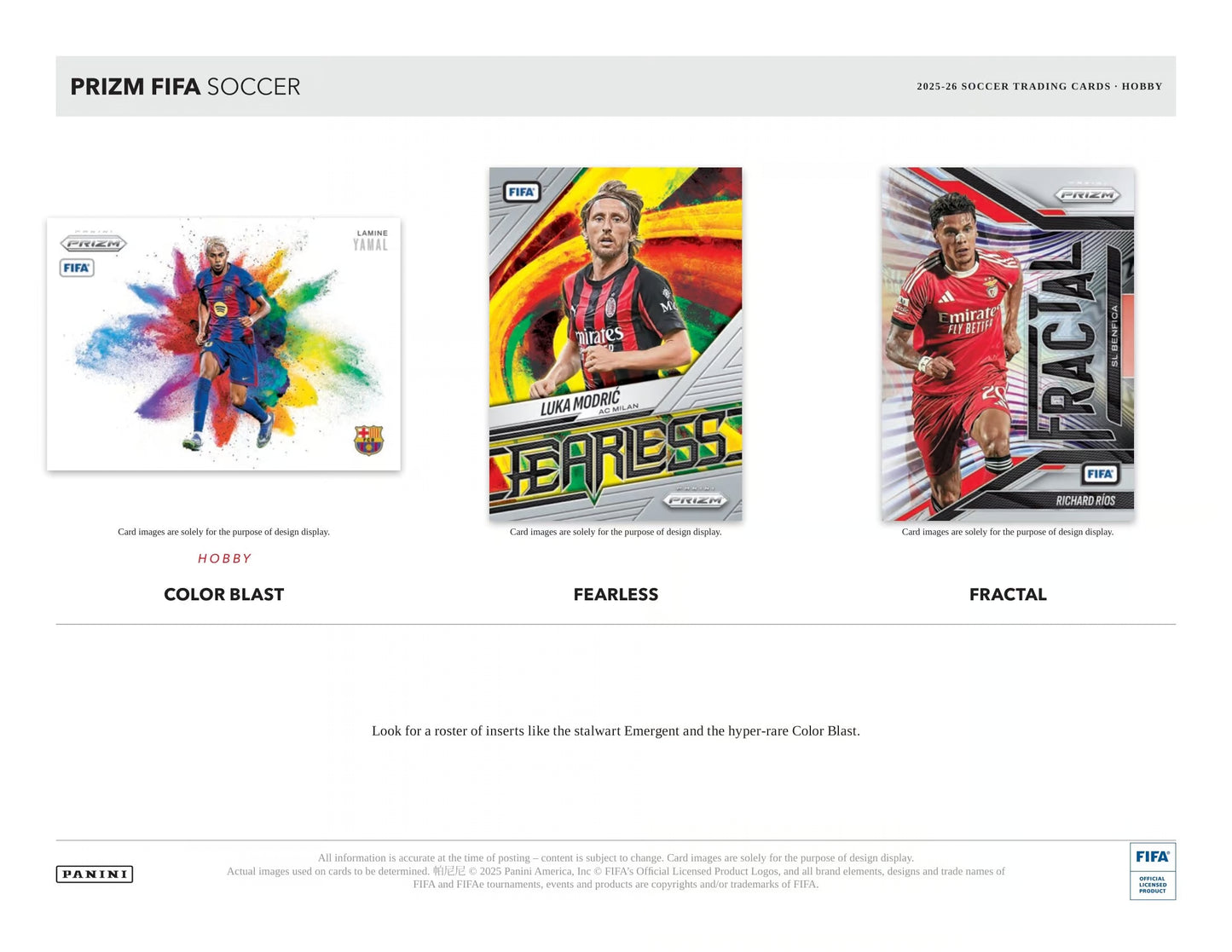 2025/26 Panini Prizm FIFA Fußball Hobby Box