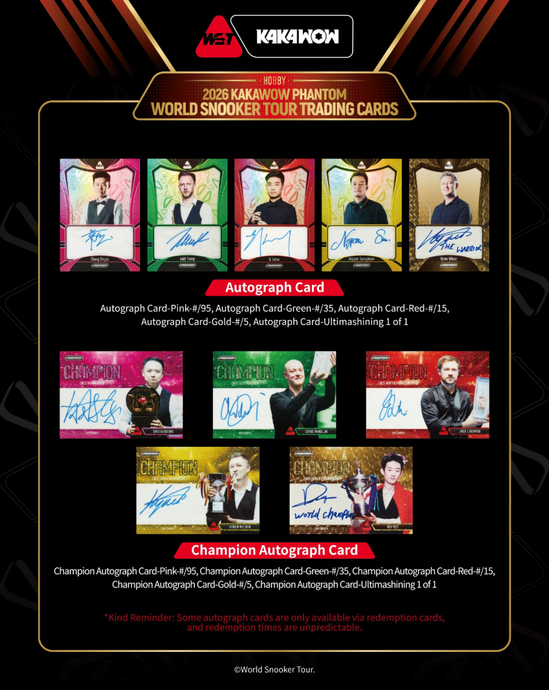 2026 Kakawow Phantom World Snooker Tour Hobby Box